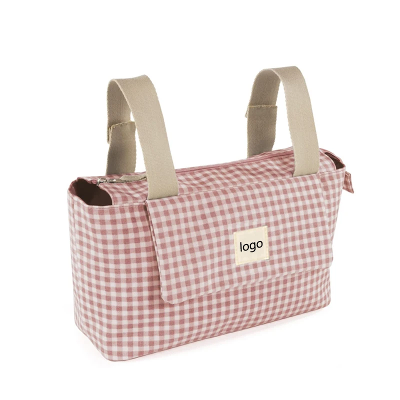 Korean Hot Style Durable Cotton Large Capacity Pink Diaper Organizer Caddy Toy Doll 3 in 1 Twin Baby Stroller Bag With Car Seat