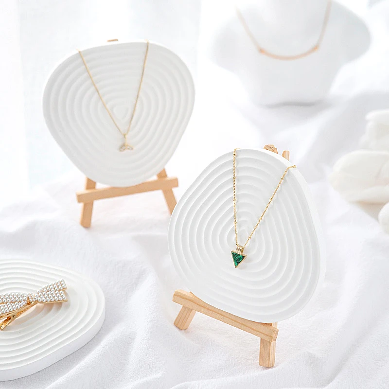 Gypsum Water Ripple Plate Jewelry Bracelet Photography Props Background Decoration Ornaments