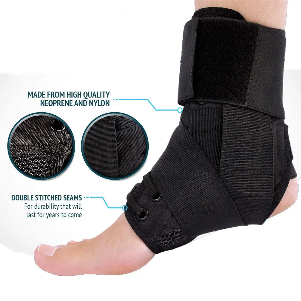 Adjustable Sport Ankle Brace Sleeve Support Protector Wrap Sleeve Basketball Walking Jogging Recovery Sprain Support Ankle Brace