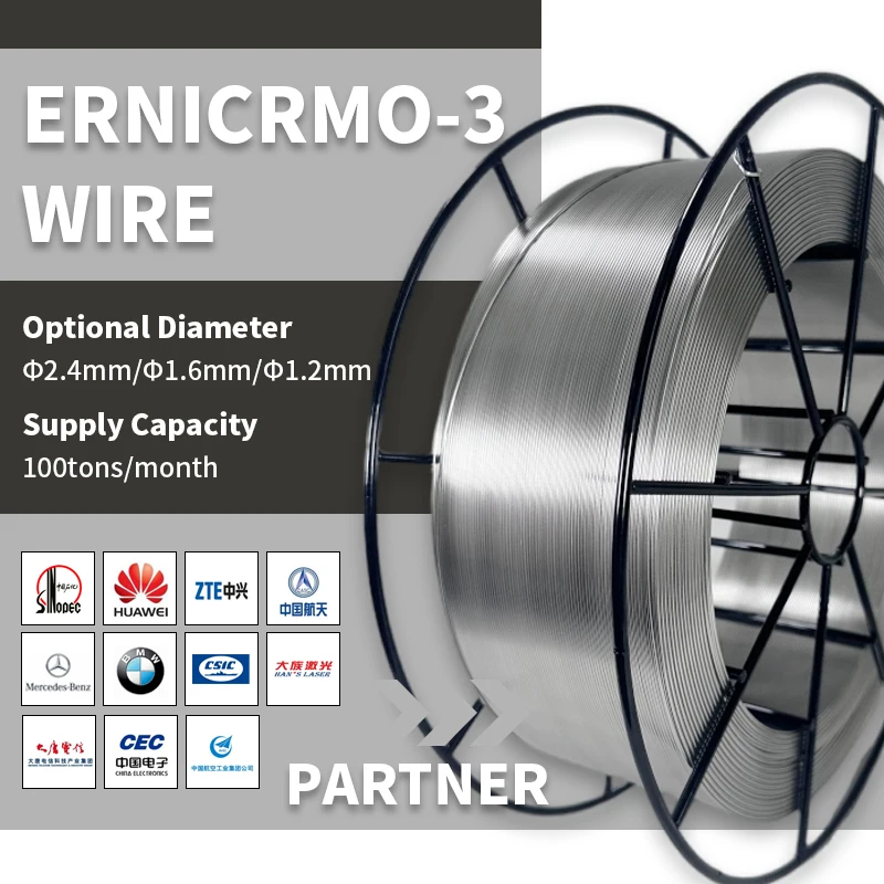 CRA Cladding Welding Wire MIG Nickel Welding Wire ERNi-1 ERNiCrMo-3 ERNiCrMo-4 ERNiCu-7