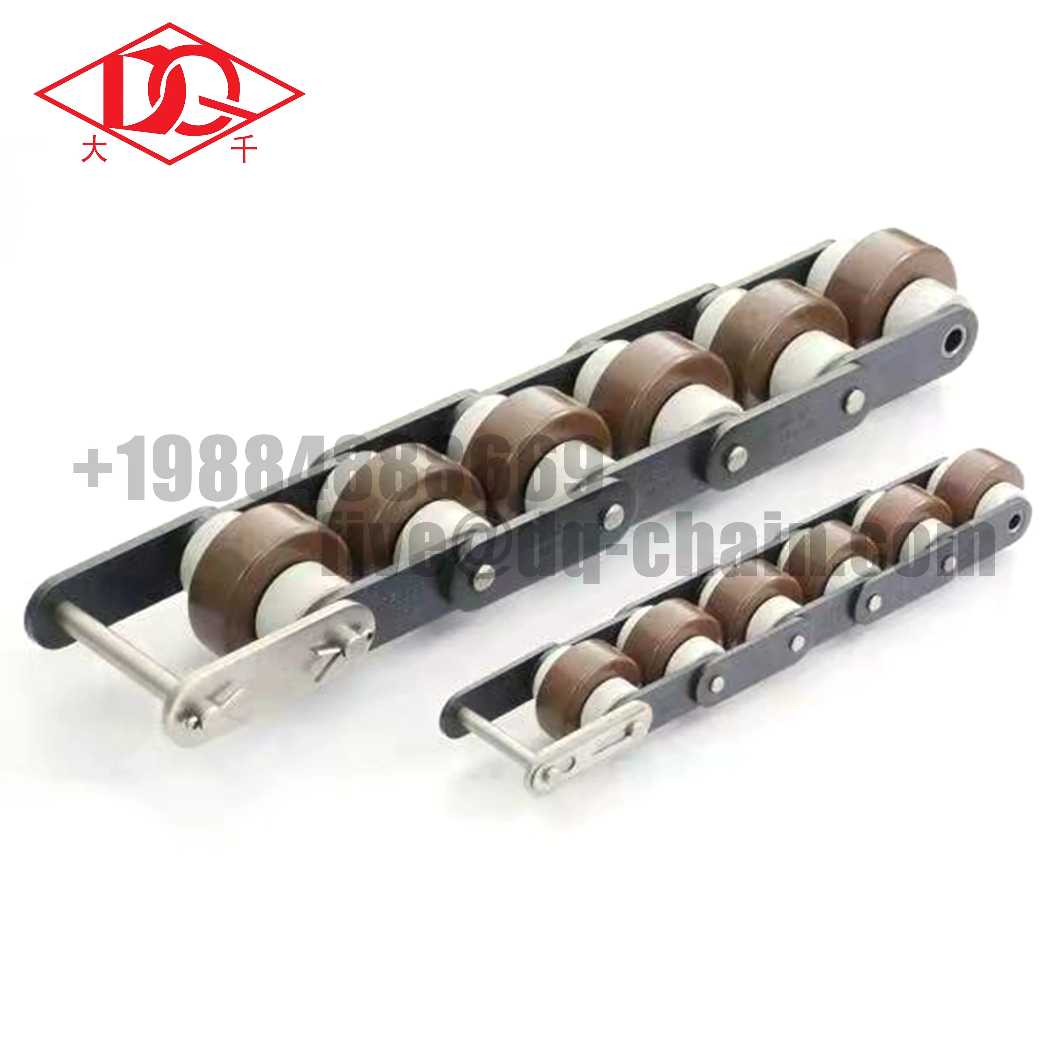 Plastic Roller Transmission Chain BS25 BS30-C212A Double Plus Conveyor Chain 38.1 mm Nylon Roller Free Flow for Assembly Line