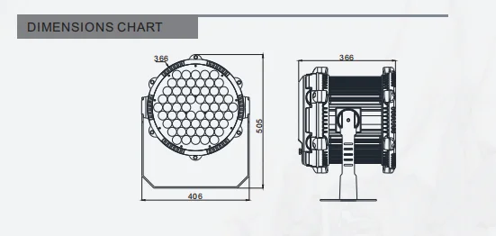 100W 200W solar LED flood light outdoor projectors rgb DMX512 controller  IP66 building landscape outdoor spotlight
