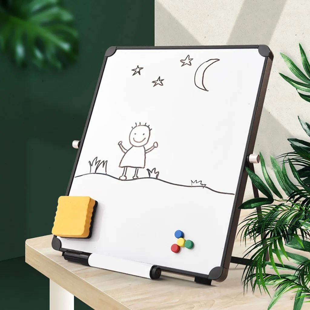 Lacquered steel writing dry erase Small size Desk-top Memo Board for Children kids with stand Magnetic Whiteboard