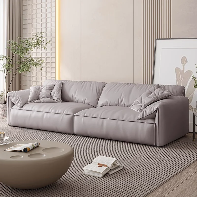 Wide Convertible Technology Leather  Microfiber 3-4 Seater Sofa Couch Living Room Furniture for Home Office CEFS036