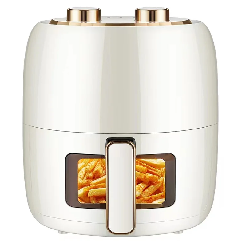 GIAYOL miniature visualized intelligent air fryer with coated frying basket for BBQ with 10 cooking functions