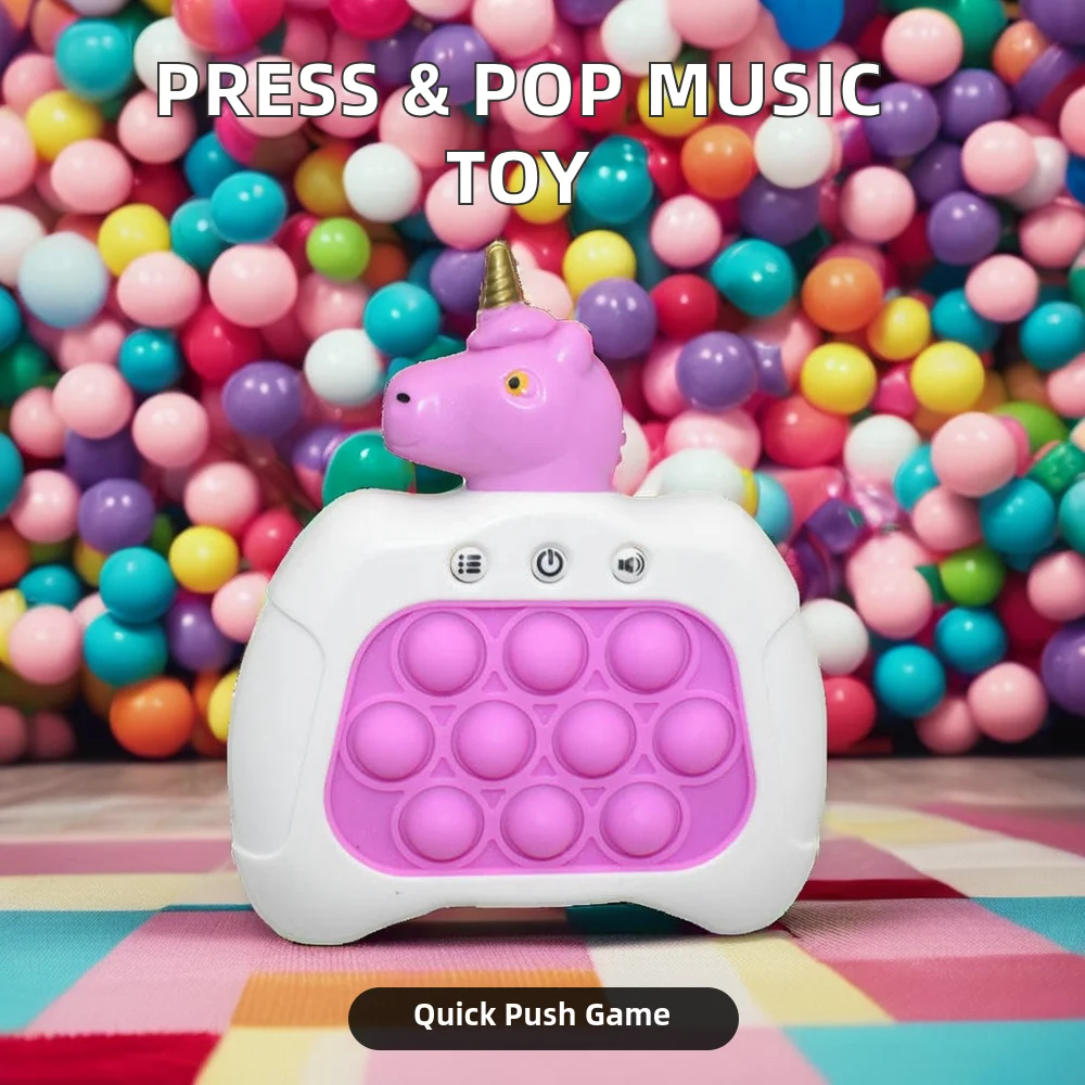 Hot Speed Push Music Game Machine Educational Plastic Toy for Children to Exercise Hands and Brains by Pressing Buttons