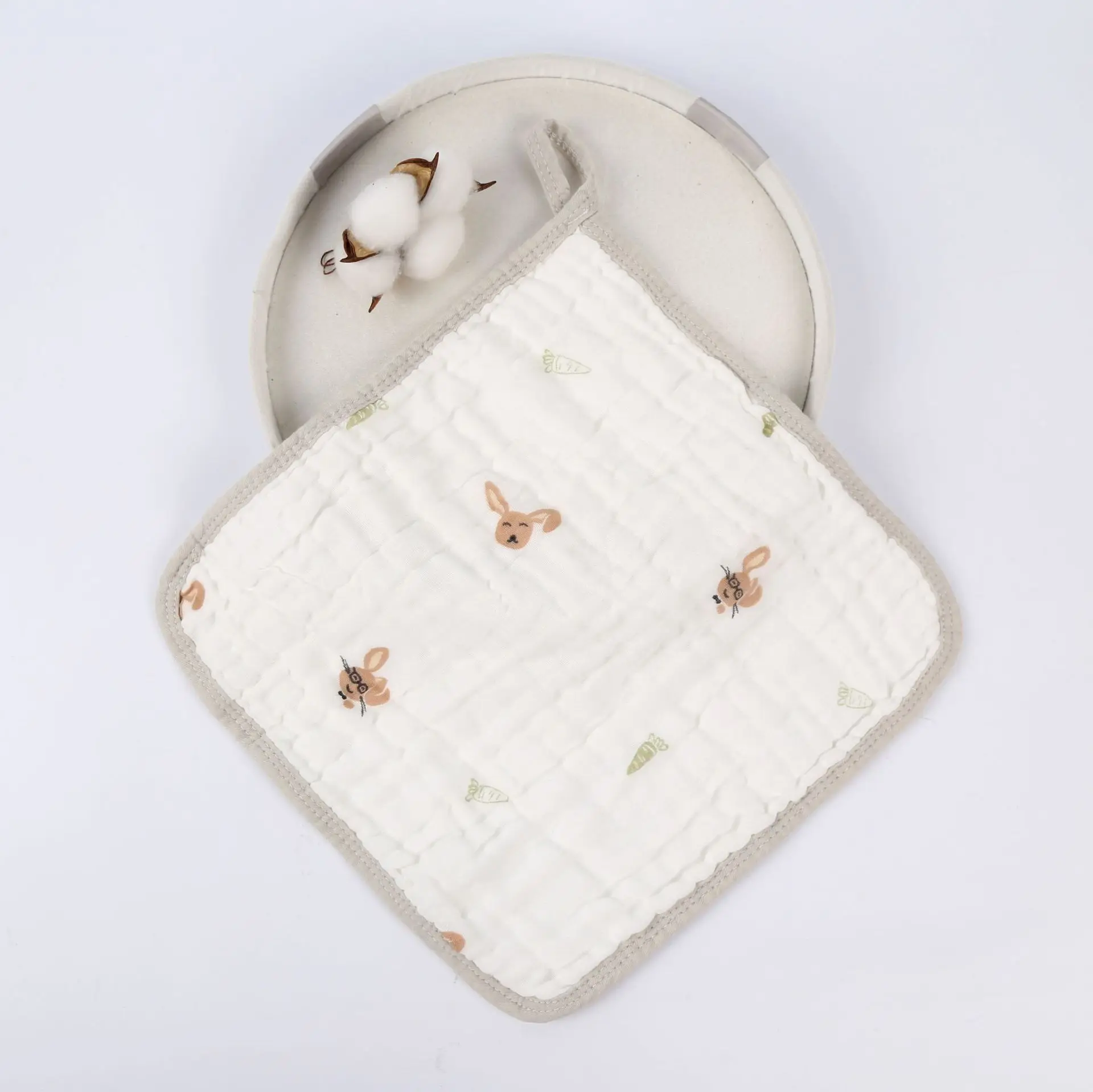 Cartoon Printed Hooded Towel for Children Baby Washing Baby Face Towel