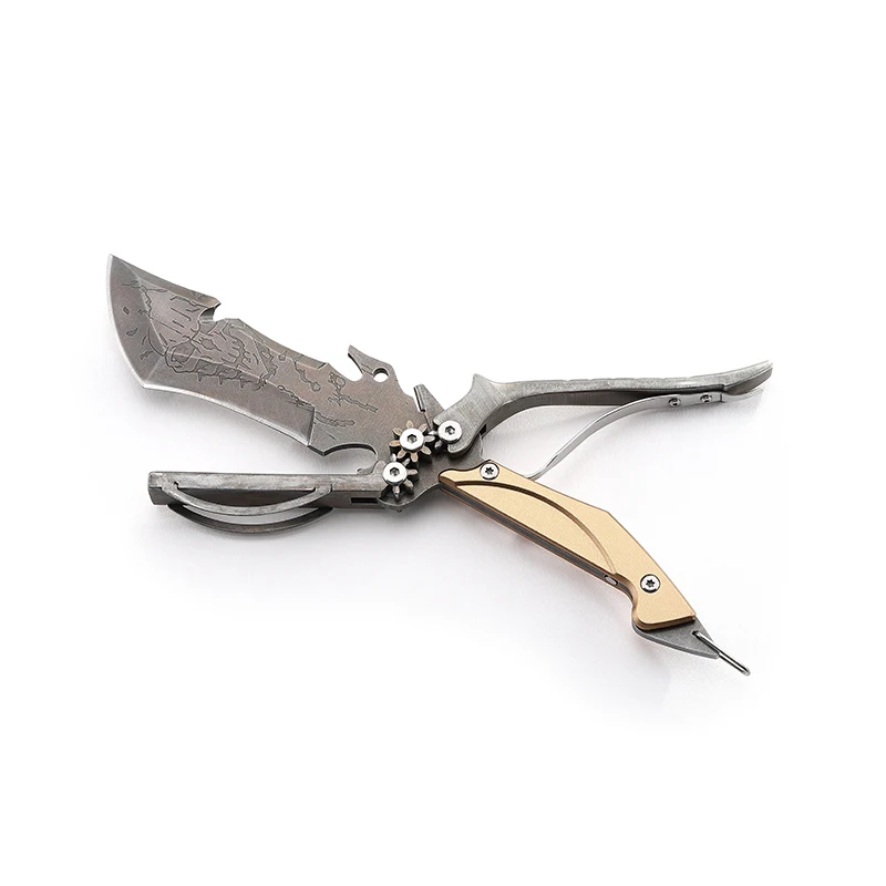 Outdoor multi-purpose 3Cr13 stainless steel straight knife Camping Survival tool Knife  multi-purpose scissors