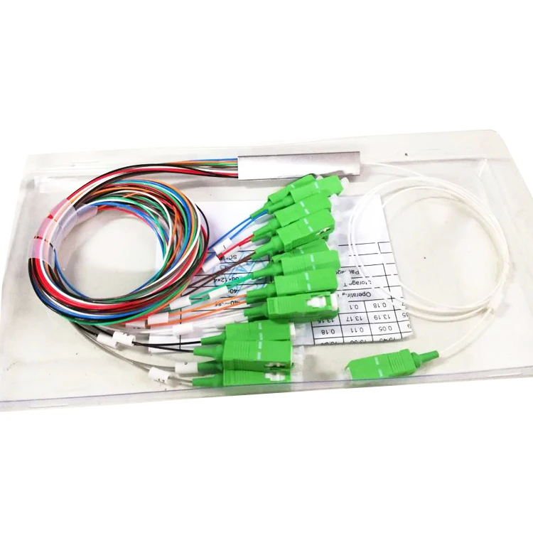 Optical Passive 1*4 1*8 1*16 PLC Splitter with SC APC UPC Connector