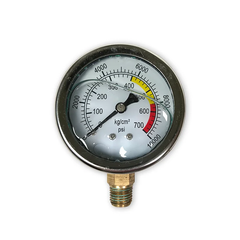 waterproof injection machine pump high pressure gauge