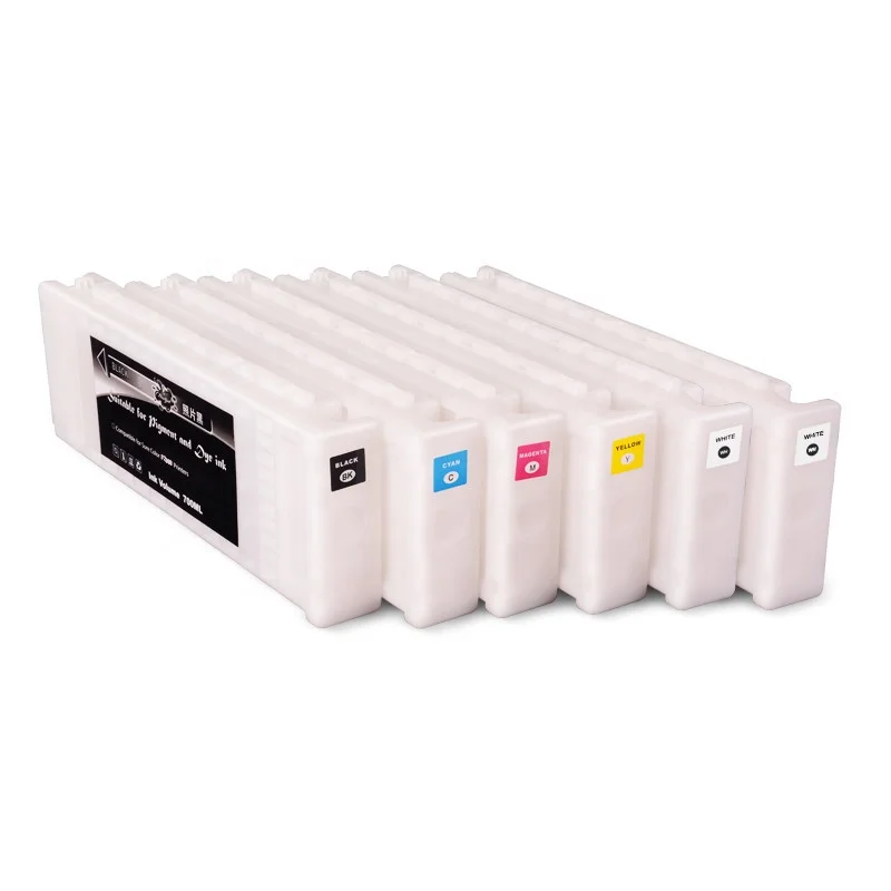 Ocbestjet 600ML Compatible Ink Cartridge T7251-T7254 T725A For Epson Surecolor F2000 F2100  With High Quality Textile Ink