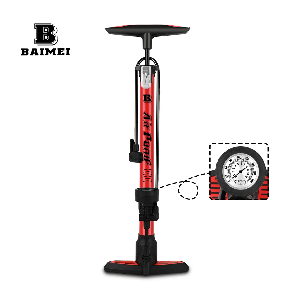 BM Sale Portable 160 Psi Bicycle Air Pump Aluminum Hand Pump with Presta & Schrader Valve Mini Model for Bike Cycle Floor Pump