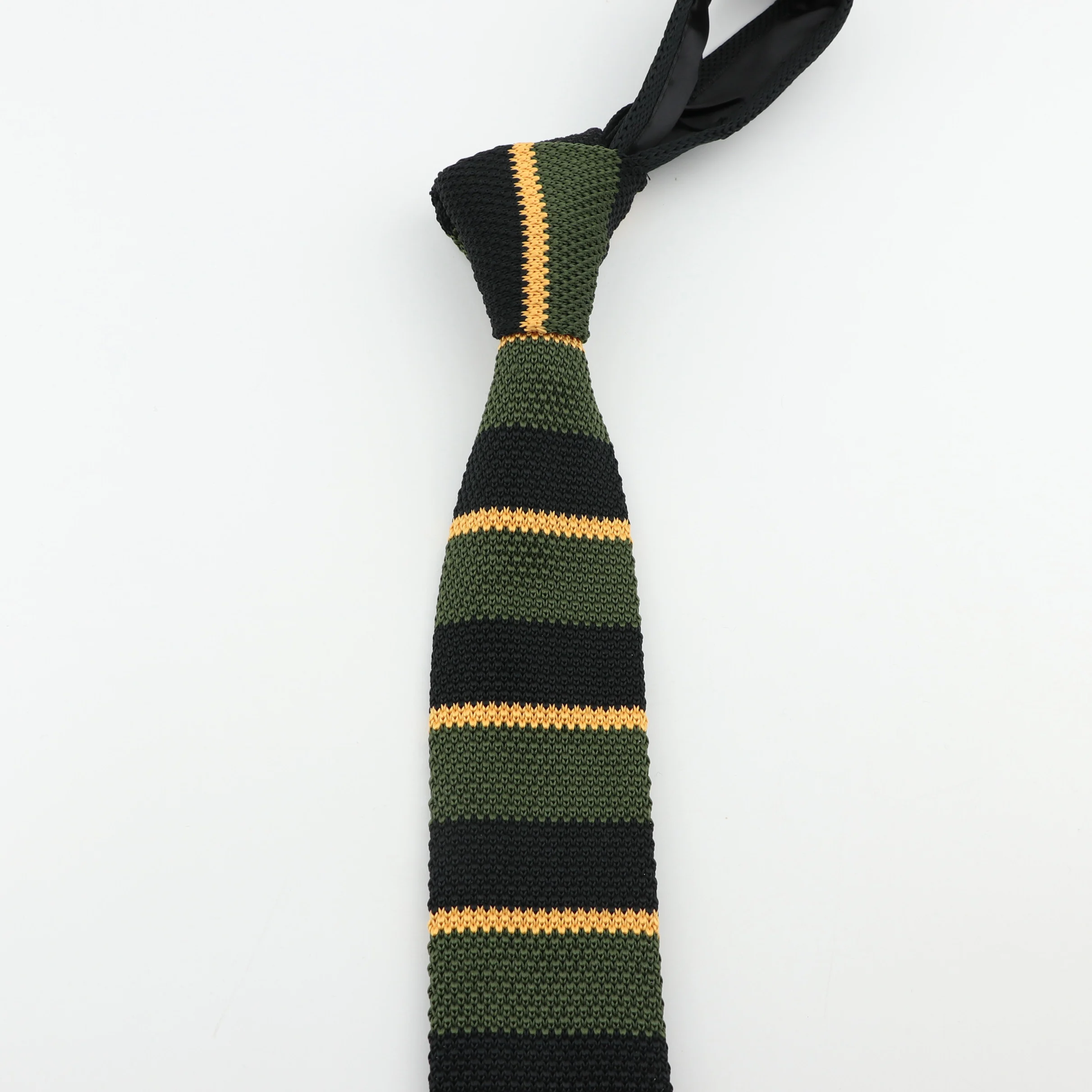 Мужской вязаный галстук в полоску для отдыха Модный Узкий Тонкий галстук шириной 5,5 см для мужчин узкий тканый дизайнерский Вязаный Галстук