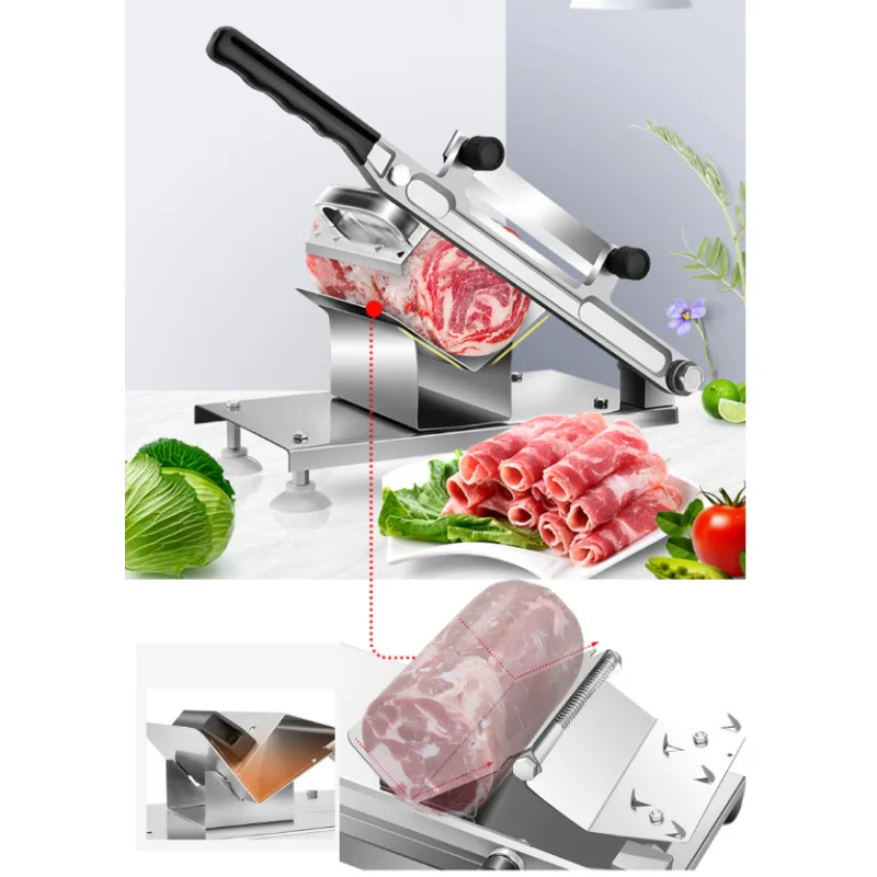 New multifunctional bacon slicing machine manual meat slicer for Home & Restaurant