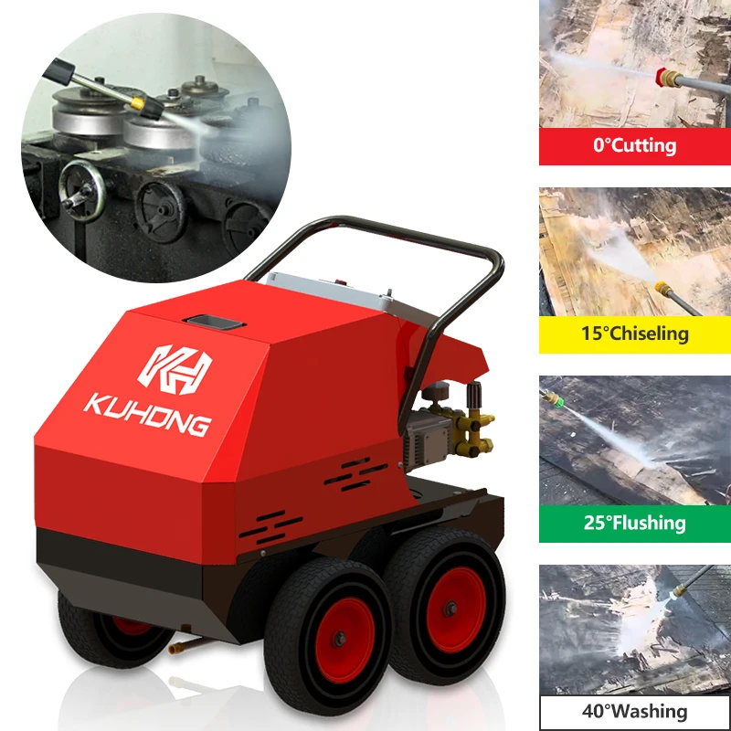Kuhong промышленная 220 В 180 бар 2600psi Электрическая Мойка давления горячей воды