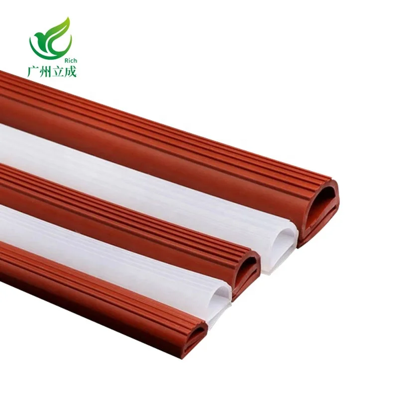 LC0903 High temperature resistant Red White Truansparent E Shape Silicone Seal Stirp For Freezer Door Oven Steaming