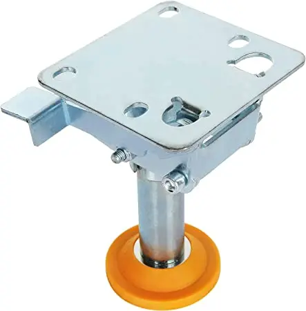 floor lock caster stopper wheel lift up height adjusting stopper saddle parts kick bar type floor lock for hand trolley casters