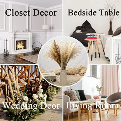 2022 dried flowers natural flowers 30pcs 45 cm pampas grass flora boho wedding supplies