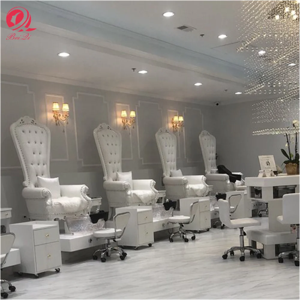 
Used nail spa salon equipment massage pedicure bench chair package for sale 