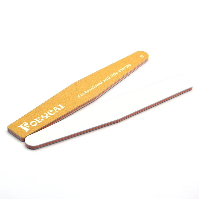 Custom logo printed 100/100 150/150 180 grit long nails file supplies private label nail files