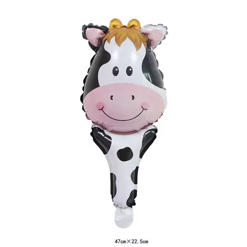 New Arrivals Cute Animal Head Handhold Foil Balloons For Kids Toys Party Decoration Balloons