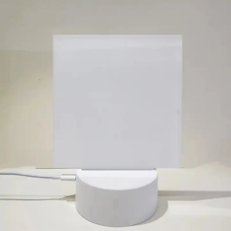 High Quality  Different Shape Acrylic Photo Panels Night Lamp for Desktop Display Sign Sublimation Blank Frame for Gifts