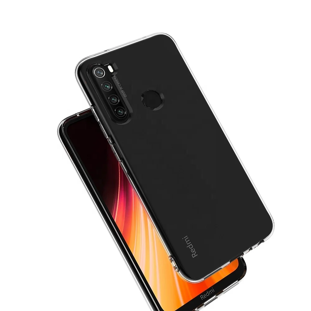 Mobile Cover Factory Clear Transparent 2.0mm Soft TPU Phone Case for Xiaomi Redmi Note 8 Pro Mi 10 K30 9 8A 8T CC9 Black Shark 3