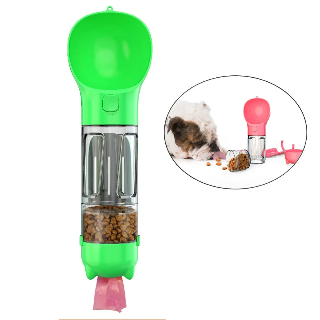 Convenient Most Popular Pet Cat Travel Bottle Contain Food Water Poop Garbage Animal Drinking Cup