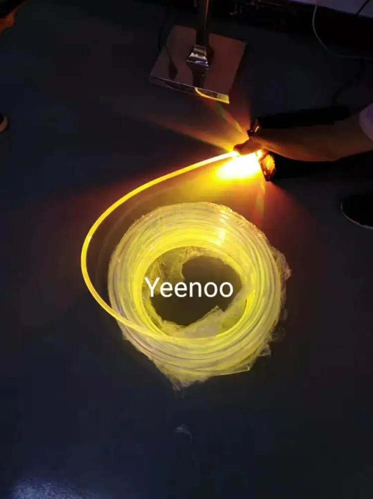 Underwater outdoor solid core lighting plastic fiber optic side glow cable 3.0mm 4.0mm 5.0mm size