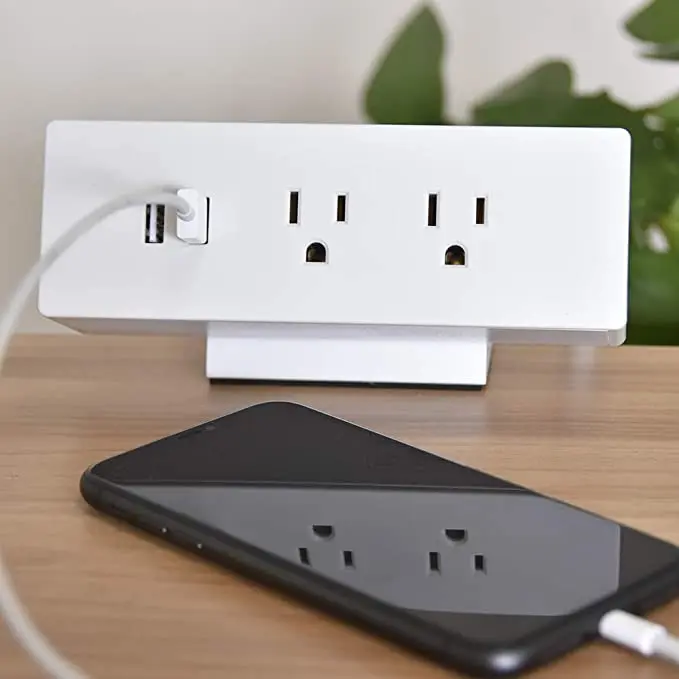 US Standard Clamp Mount Tabletop American standard Power Strip Socket With USB