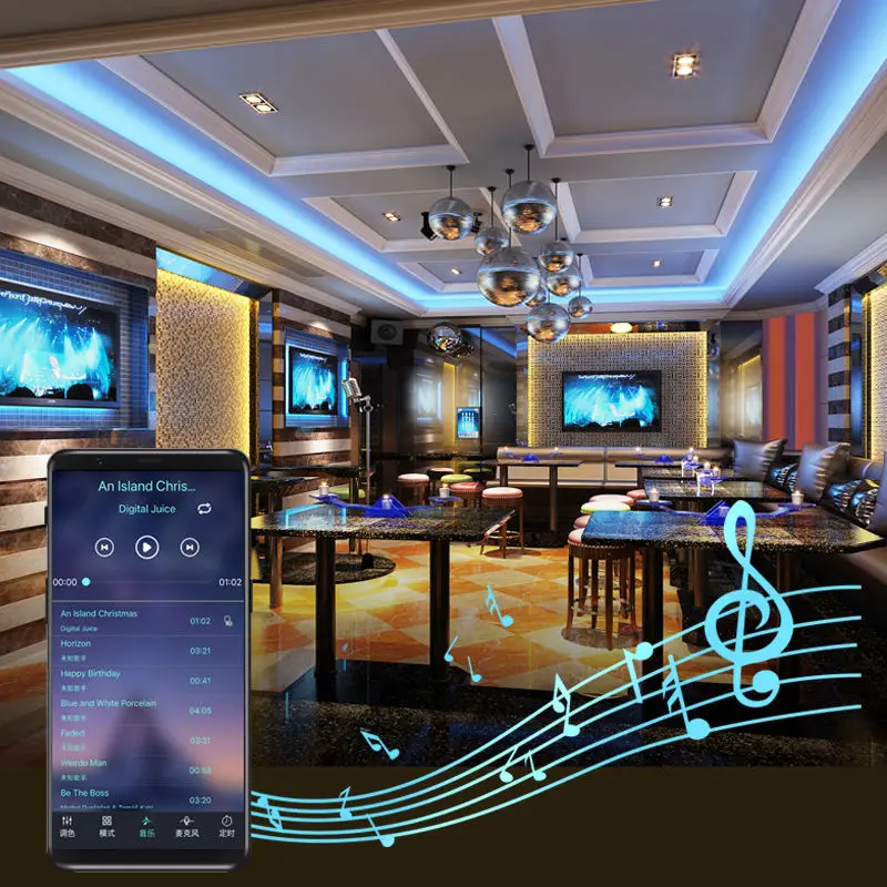 Holiday Light APP 220v Remote Controlled Flexible SMD 5050 RGB LED Smart Home Light Led Strip Light