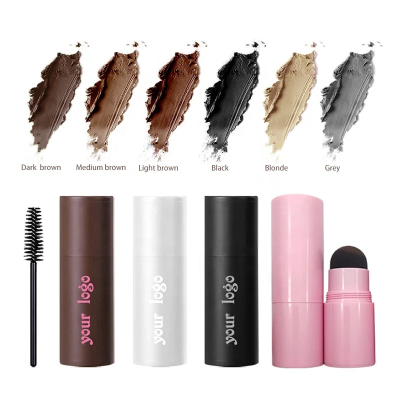 Hot makeup selling long lasting waterproof custom logo eyebrow stamp kit stencils with low MOQ