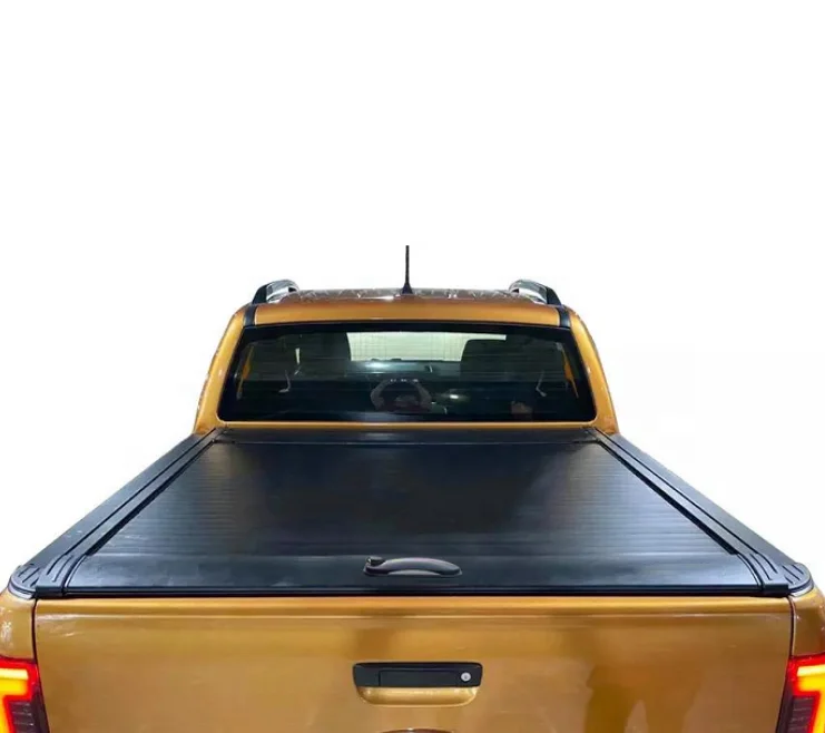 Car Accessories 4x4 Retractable pickup truck bed lid cover manual roller tonneau with lock for F150