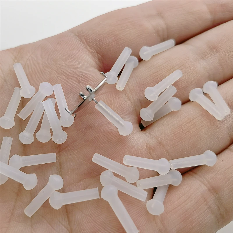 plastic rubber Nuts bullet silicone earring backs stopper earplug for jewelry accessories making