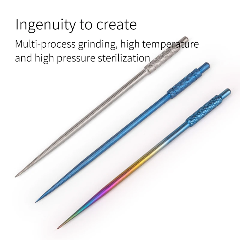 TiTo EDC Titanium Outdoor Portable Multifunctional Toothpick Bottle Fruit Fork Camping Tool Three Colors Available