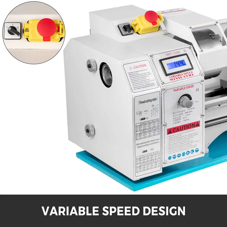 
1.1KW Mini metal lathe Lathe Turning of Tools Metal Lathe Digital Display 