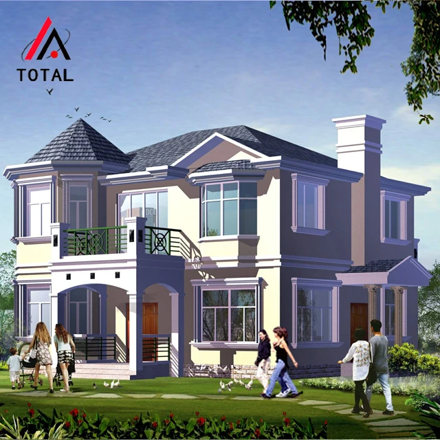 prefab duplex house modern light gauge steel structure villa prefab house for canada