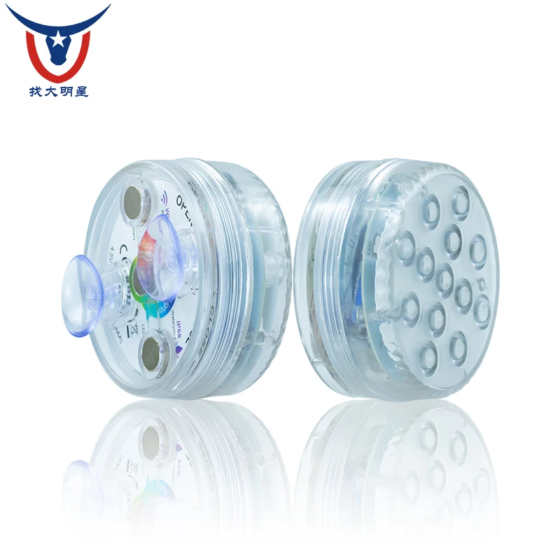 IP68 RGB Garden Swimming Pool Lights Led Underwater Light Suction Cup Battery Submersible Led Light Remote Controlled