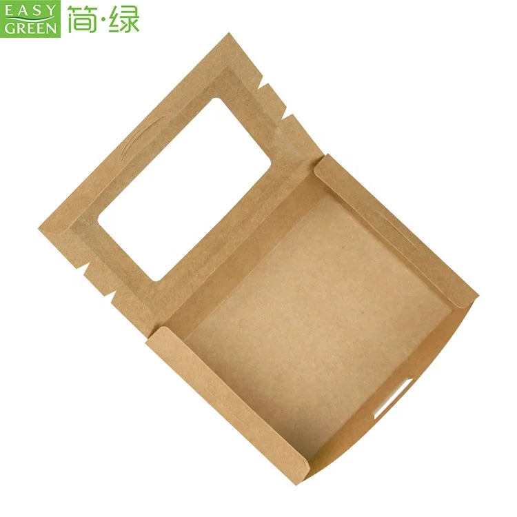 High quality free sample disposable Kraft food grade paper to go boxes restaurant