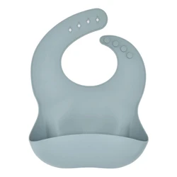 Wholesale Babies Feeding Accessories Customized Packaging Soft Silicone Baby Bib With Food Catcher