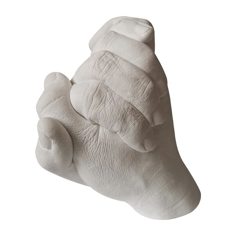 New private label 3D hand anniversary souvenir DIY molding powder clay gifts hand casting kit