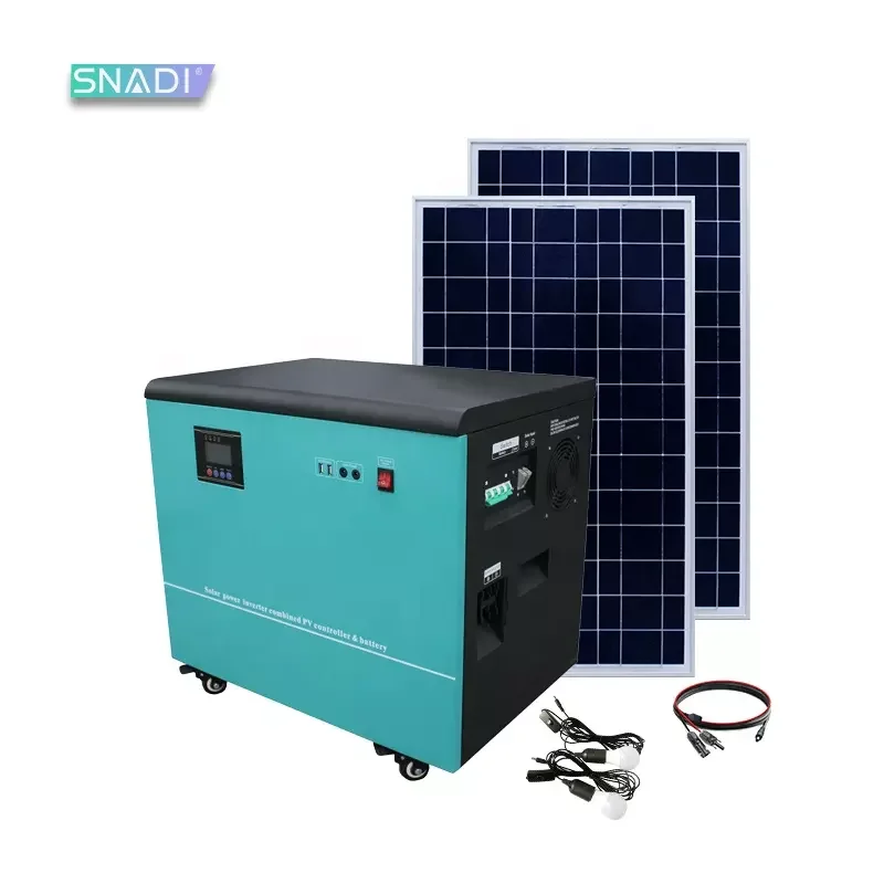 solar 3000w power generator 48v 3kw builds in 5120wh lithium battery solar power station all in one solar system