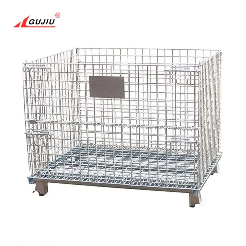 Высокое качество Запираемая проволочная сетка вручение цинк склад большой прокатки металла пропан баллон газовый клетка для хранения