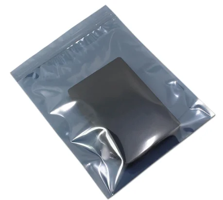 Antistatic Aluminum Storage Bag Zipper Lock Resealable Anti Static Pouch for Electronic Accessories Package ESD Bags