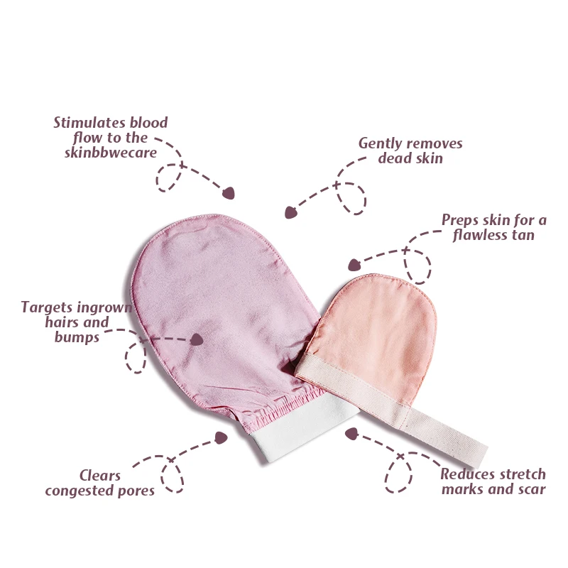 2022 High Quality Peeling Expoliat Exfoliating Cocoon Silk Exfoliate Glove Exfloating Gloves Turkish Bulk