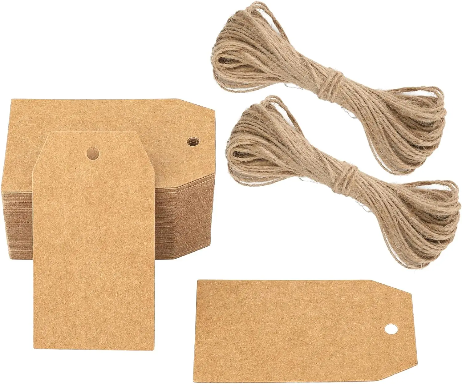 Premium Gift Tags Double-Sided Kraft Paper Price Tags for Wedding Christmas Day Thanks giving