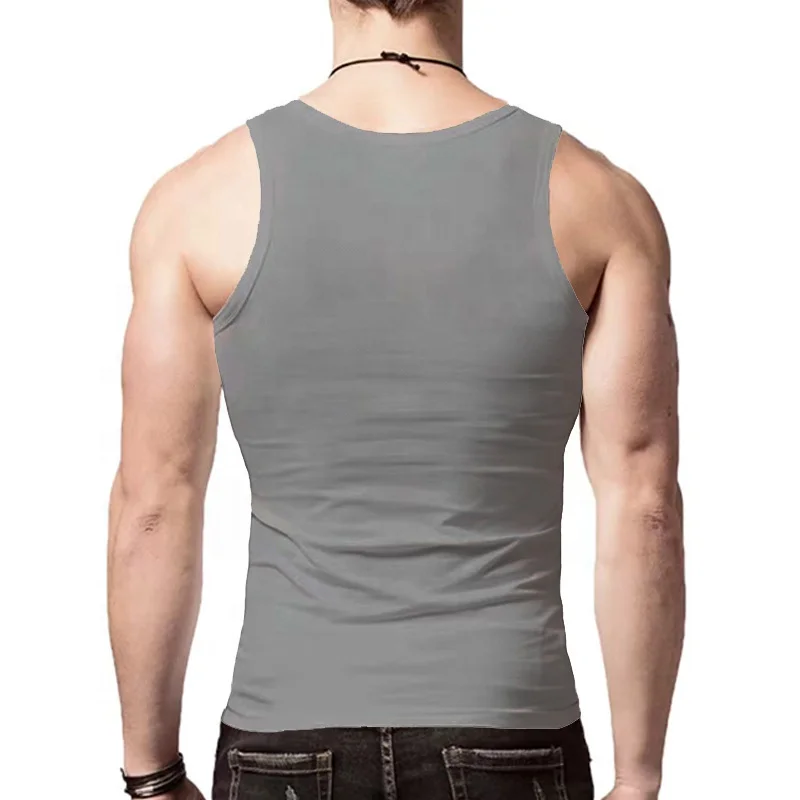 Fitness Tank Tops US Size 95% Polyester 5% Spandex Custom Logo Quick-dry Sports Workout Singlet Running Gym Men Fitness Vest