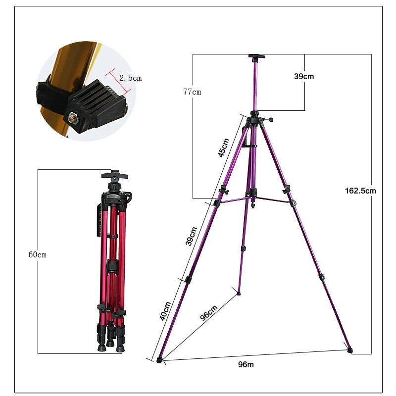 High adjustable Art Easel from 17 inches to 66 inches suitable for any kids and adults/perfect for floor stands