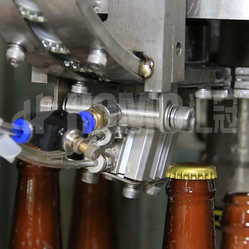 Automatic glass bottle large beer whisky vodka red wine filling bottling machine rinser filler capper monoblock production line