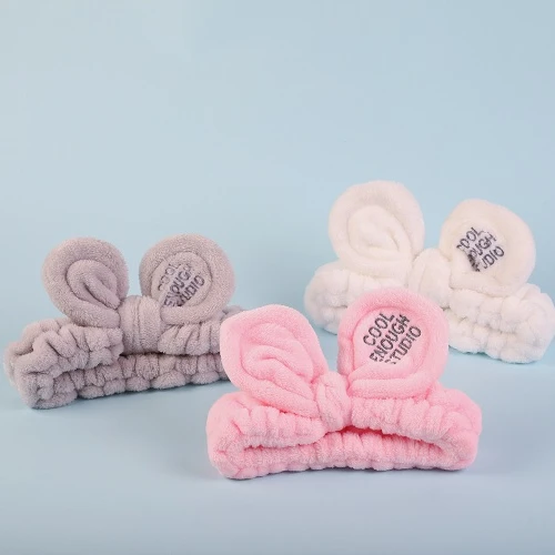 Custom sweet Lovely Elastic Bow Women Girls Face Washing Headbands Headwrap Makeup Hairband